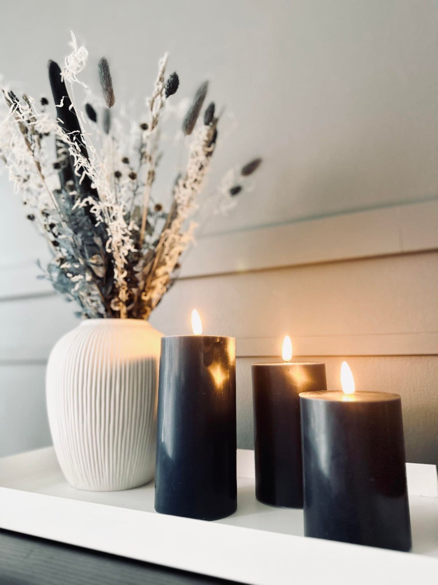 LED Bloklys / NAVY 3 stk – Inkl. fjernbetjening - VIAMAJA.DK