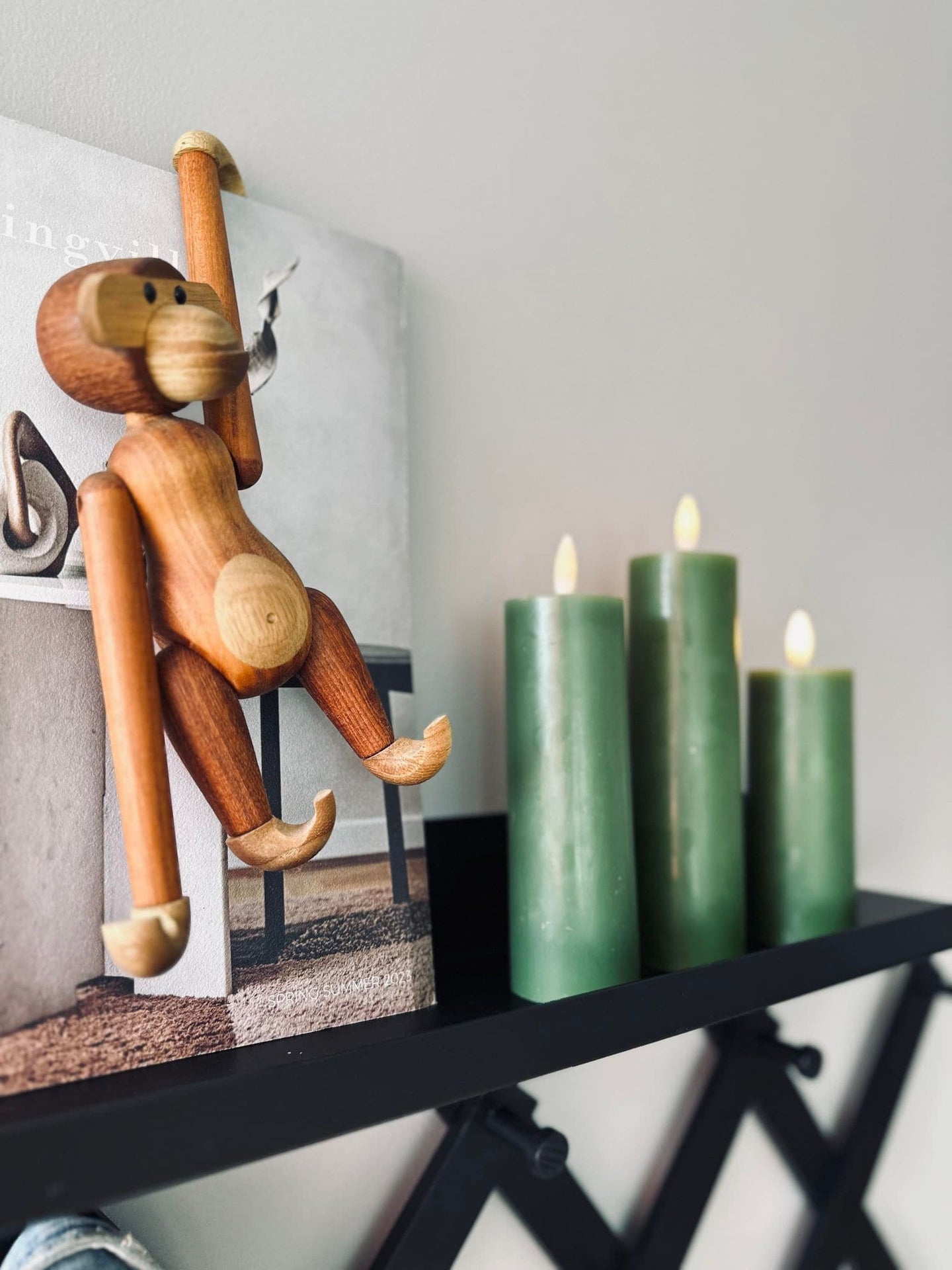 LED Bloklys / Oliven 3 stk. Lys – Inkl. fjernbetjening - VIAMAJA.DK