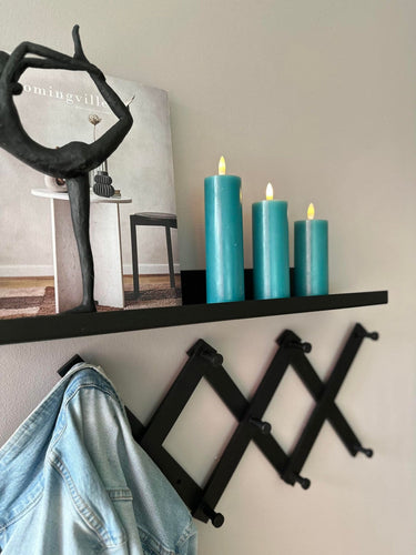 LED Bloklys / PETROL 3 stk. Lys – Inkl. fjernbetjening - VIAMAJA.DK