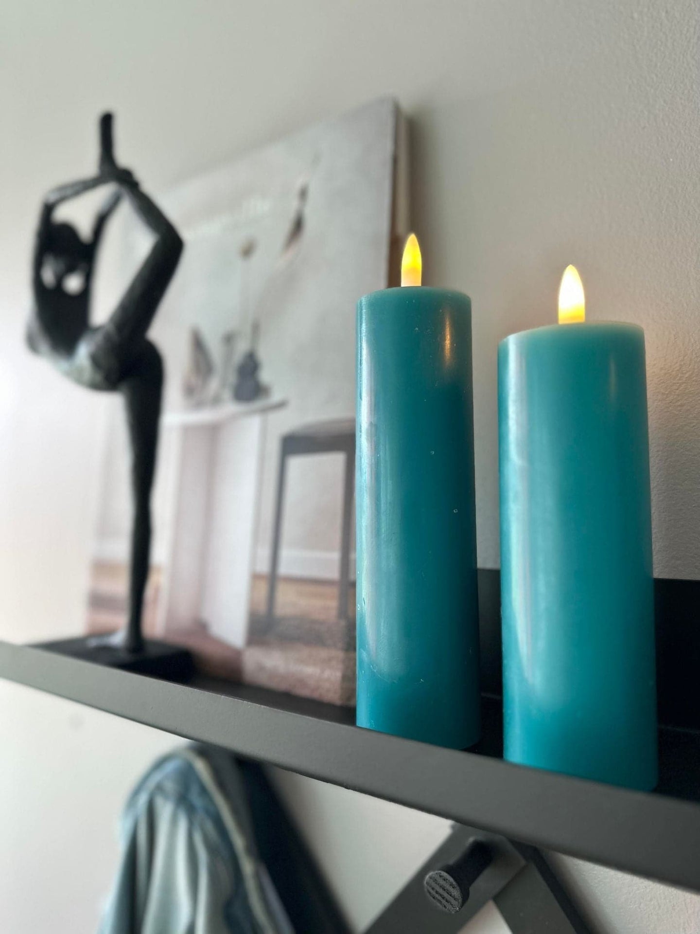 LED Bloklys / PETROL 3 stk. Lys – Inkl. fjernbetjening - VIAMAJA.DK