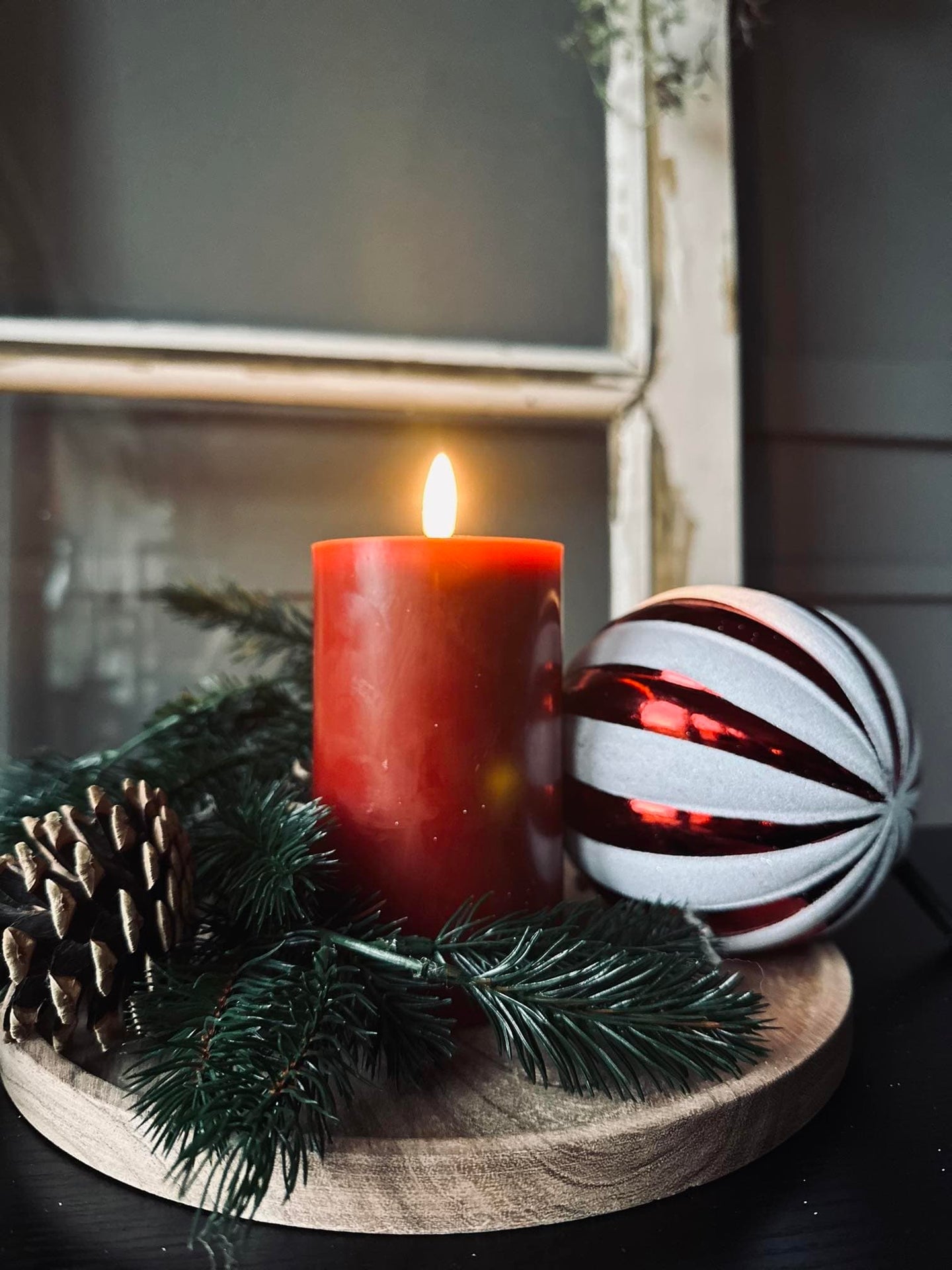 LED Bloklys Rød 12cm - VIAMAJA.DK