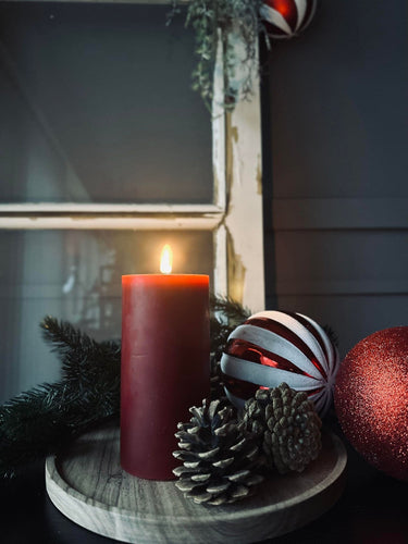 LED Bloklys Rød 15cm - VIAMAJA.DK