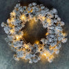 LED-cederkrans med snö - 2 st
