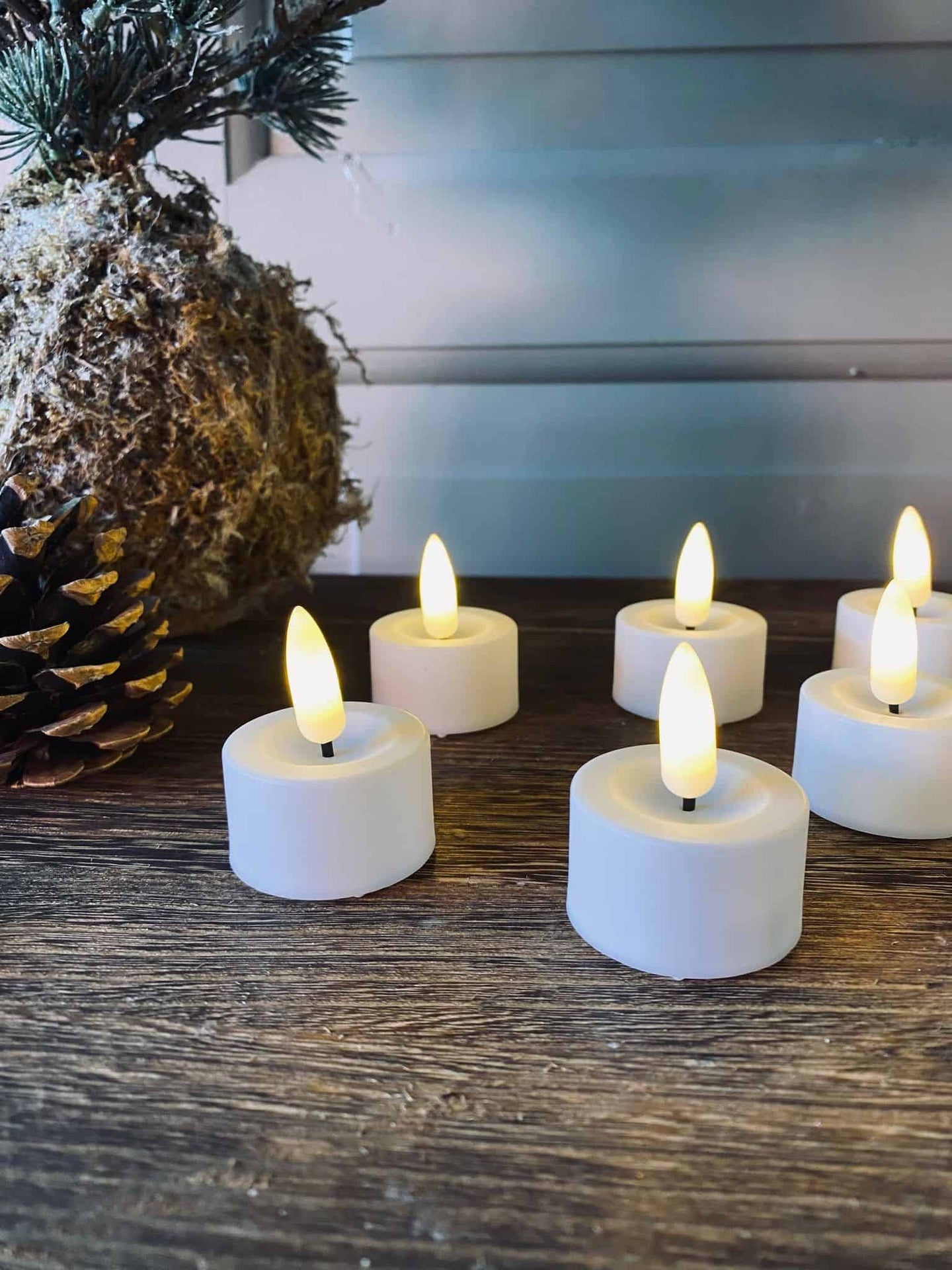 LED Fyrfadslys med 3d væge - 8 stk ink fjernbetjening - VIAMAJA.DK