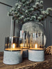 LED-ljus med betonglook - Set med 3 st