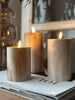 LED marmor blockljus 10 cm - Beige
