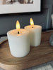 LED Mini blockljus H 5 cm - Set om 2 st med timerfunktion