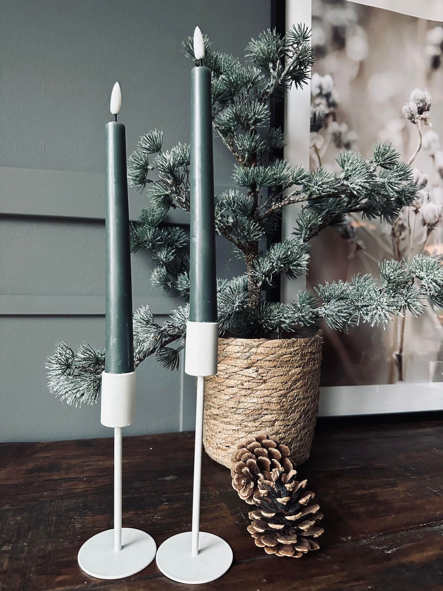 LED Stagelys 2 stk - Grøn 24 cm - VIAMAJA.DK