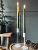 LED Stearinljus 2 st - Oliv 28 cm