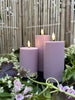 LED Utomhus Blockljus set om 3 st – Rosa