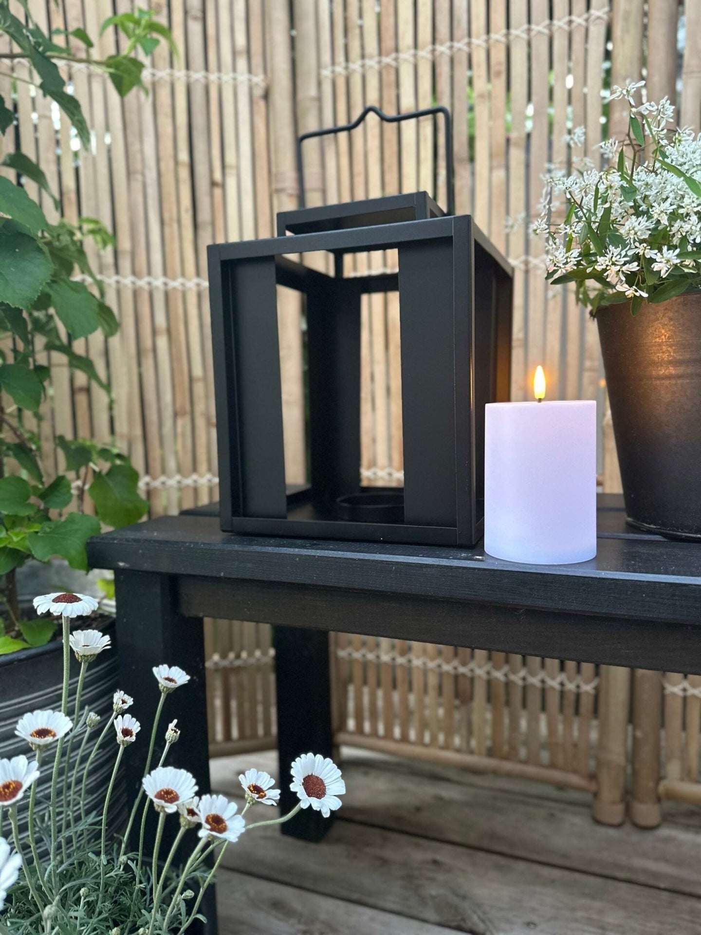 LED Udendørs lanterne med bloklys - VIAMAJA.DK