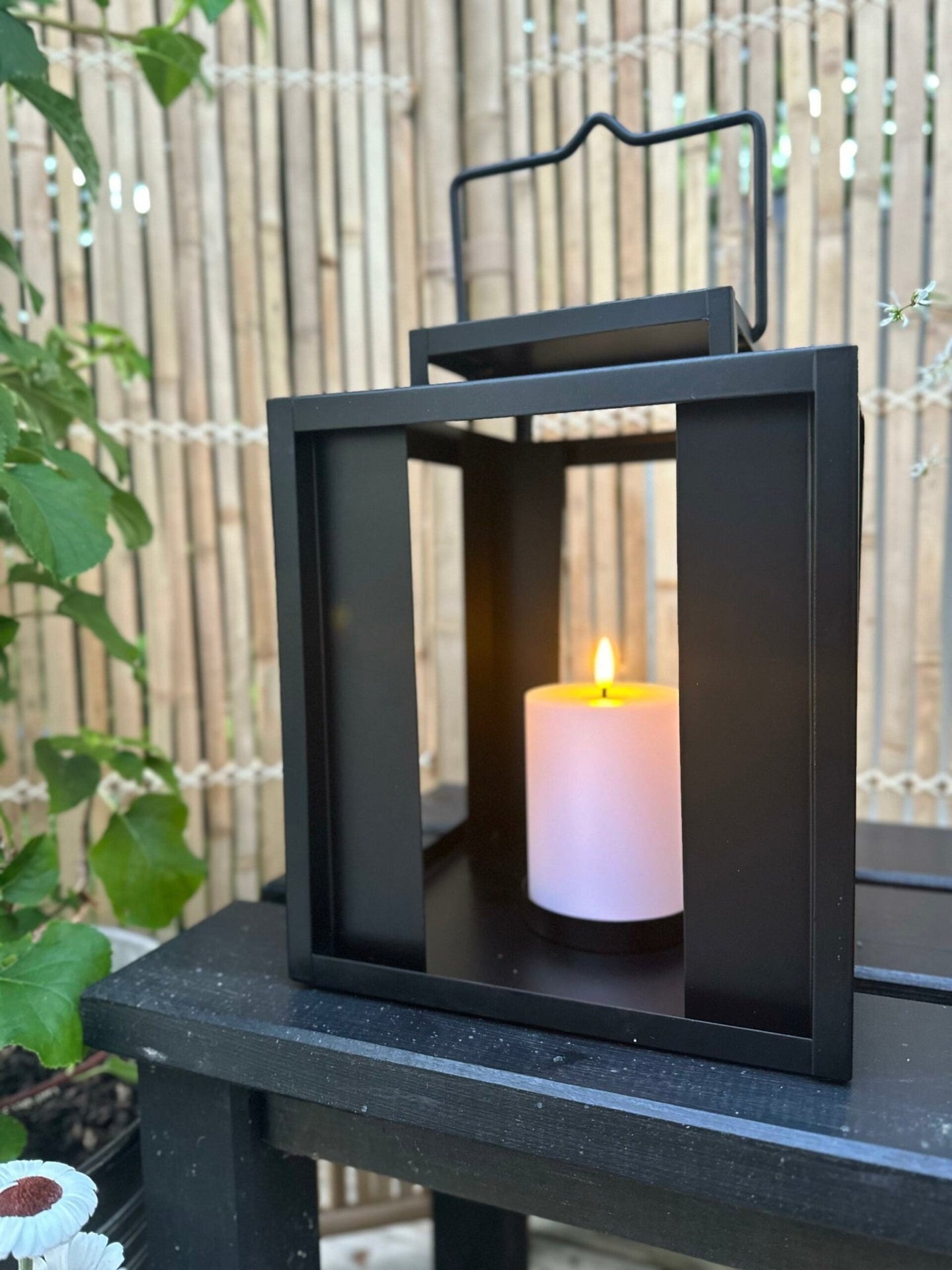 LED Udendørs lanterne med bloklys - VIAMAJA.DK