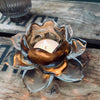 Lotus ljusstake – Amber glas