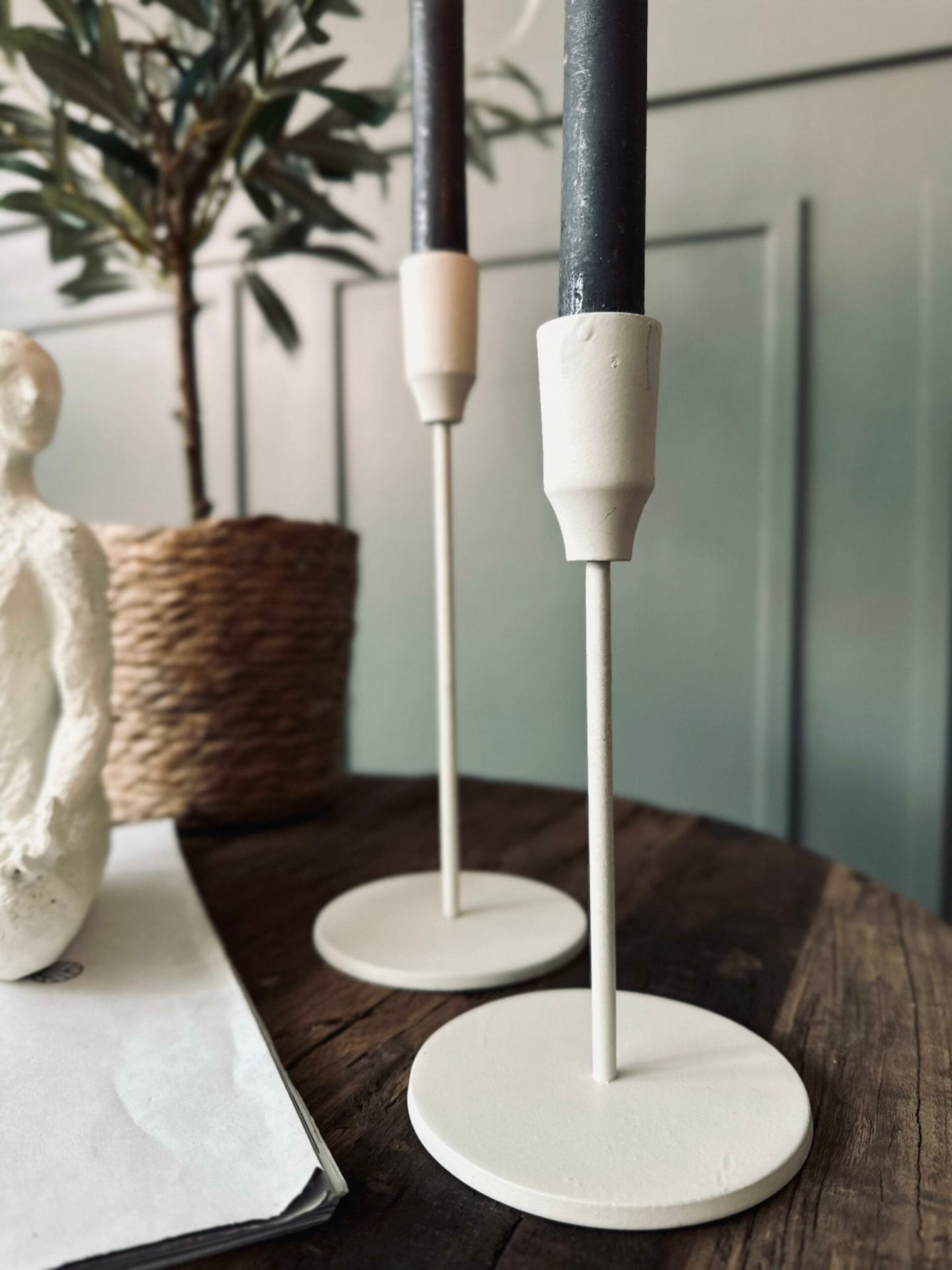 Lysestage – Beige 19 cm - VIAMAJA.DK