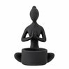 Ljusstake - Black Resin YOGA
