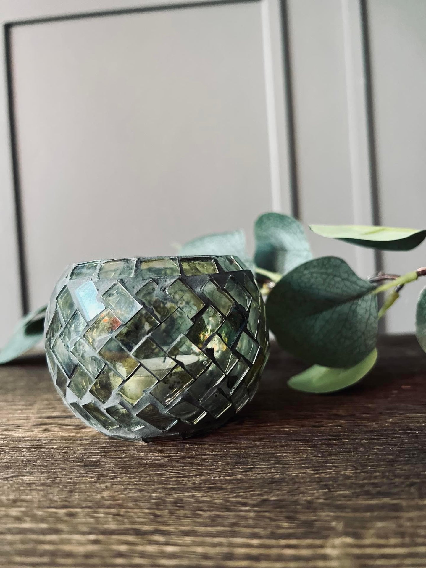 Lysestage - grøn mosaik - VIAMAJA.DK