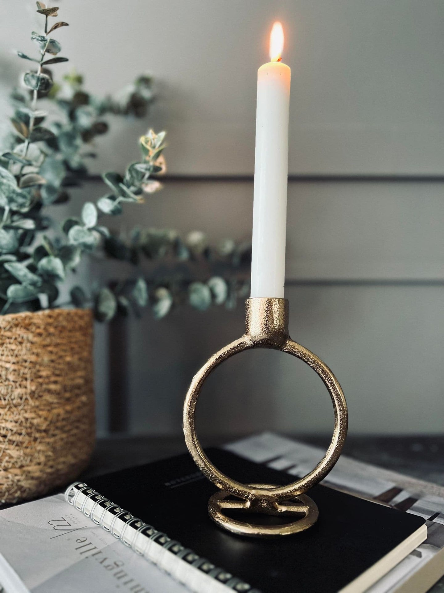 Lysestage - Guld 15cm - VIAMAJA.DK