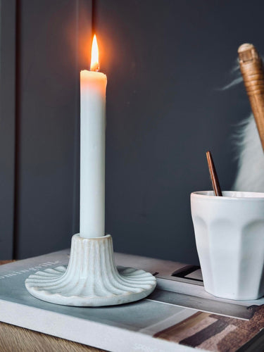 Lysestage keramik White - VIAMAJA.DK