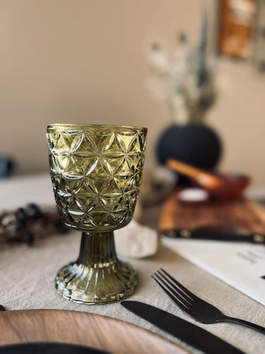 Lysestage Pokal - Grøn glas - VIAMAJA.DK