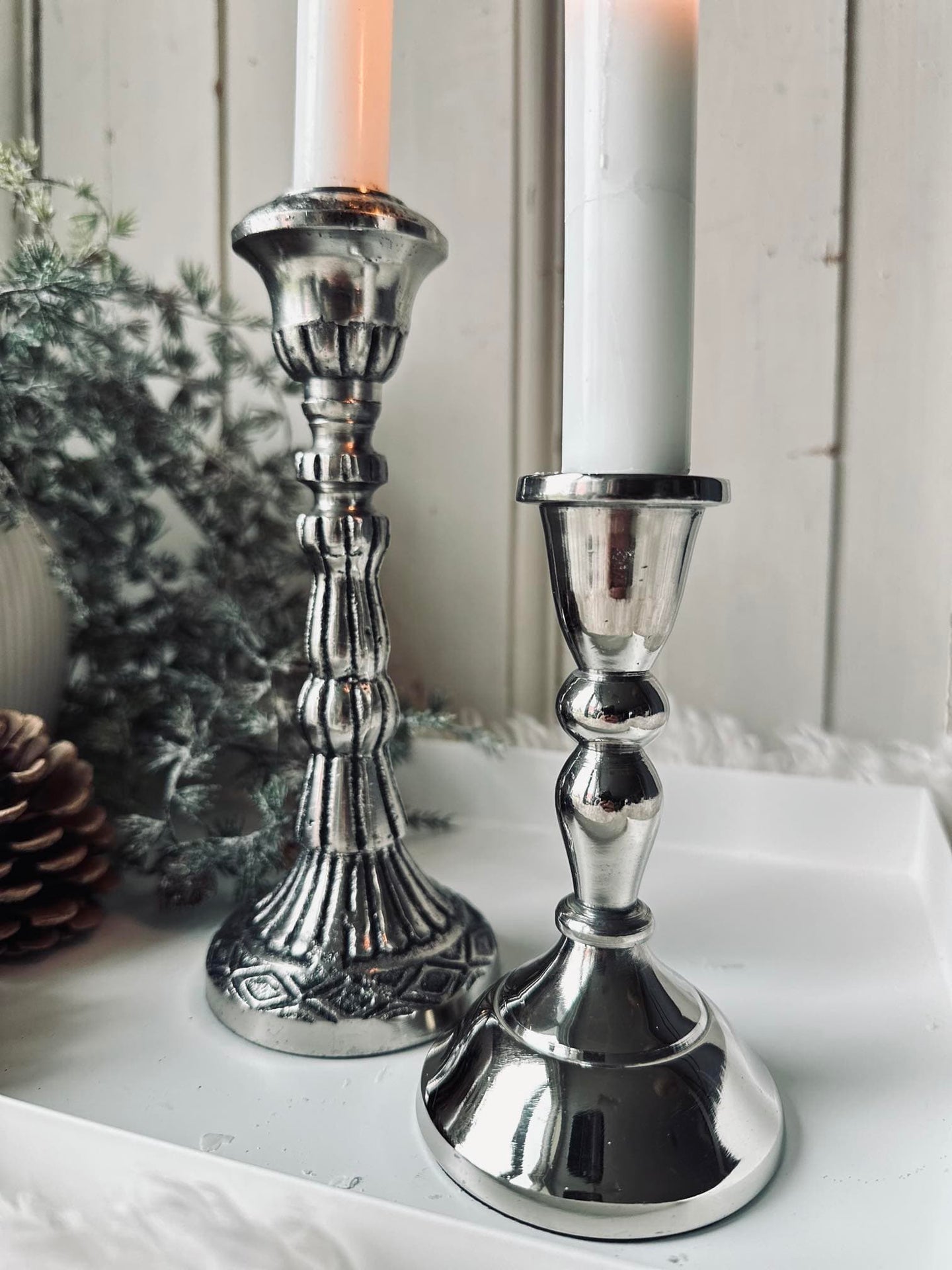 Lysestage Silver 11cm - VIAMAJA.DK