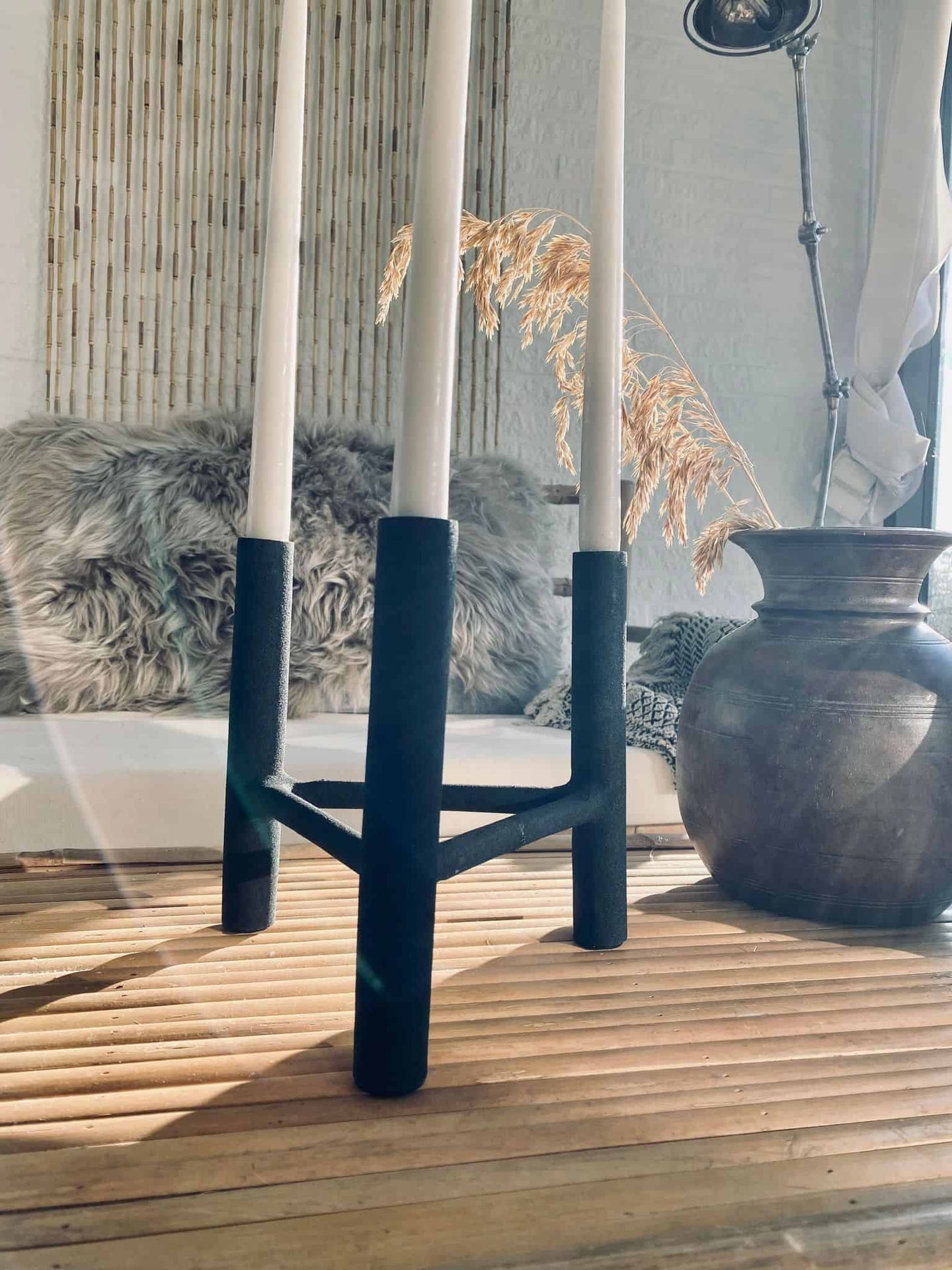 Lysestage, Sort, Aluminium - VIAMAJA.DK
