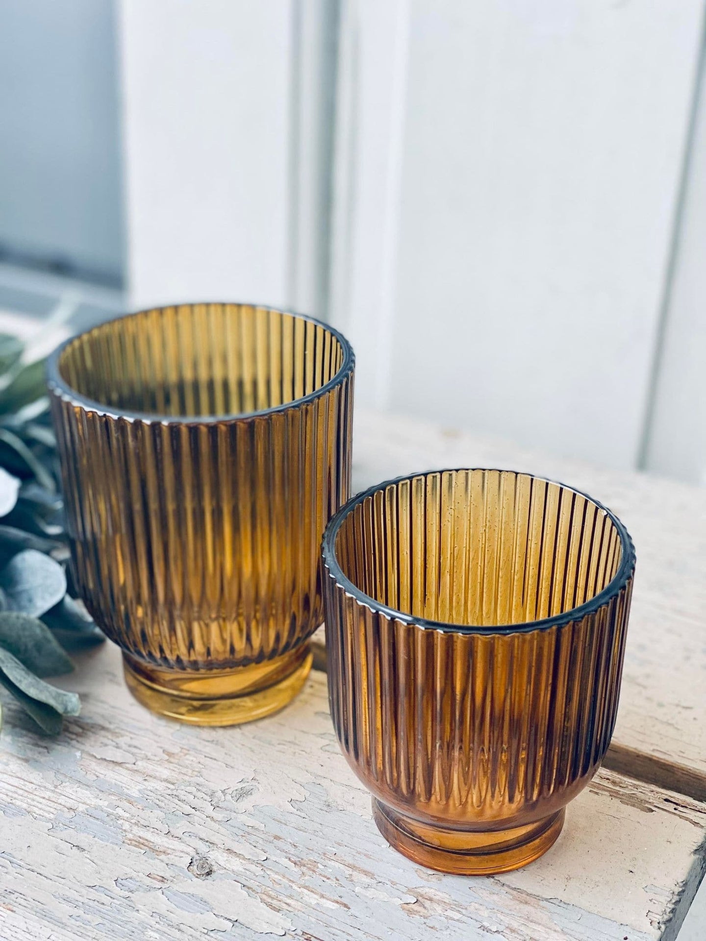 Lysestage til fyrfadslys - Amber 10 cm - VIAMAJA.DK