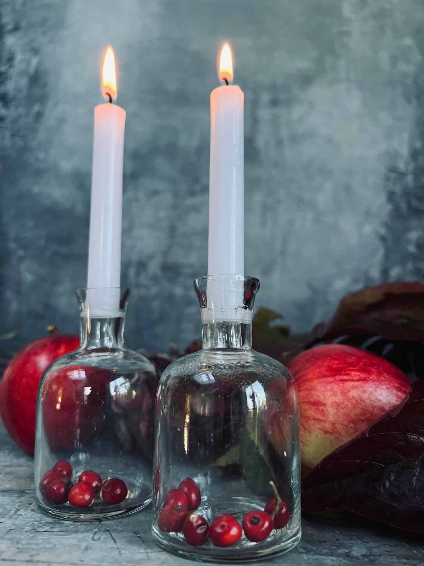 Lysestage til kertelys - glas - VIAMAJA.DK