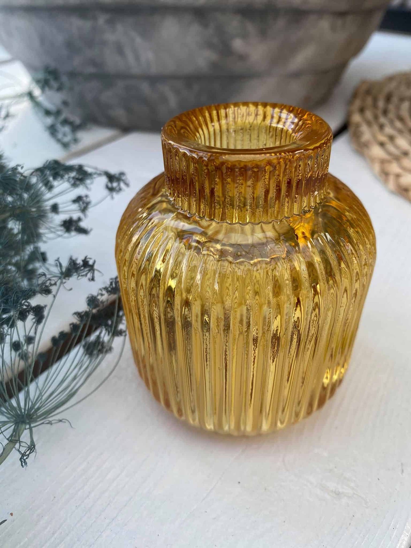 Lysestage - vendbar glas - Amber - VIAMAJA.DK