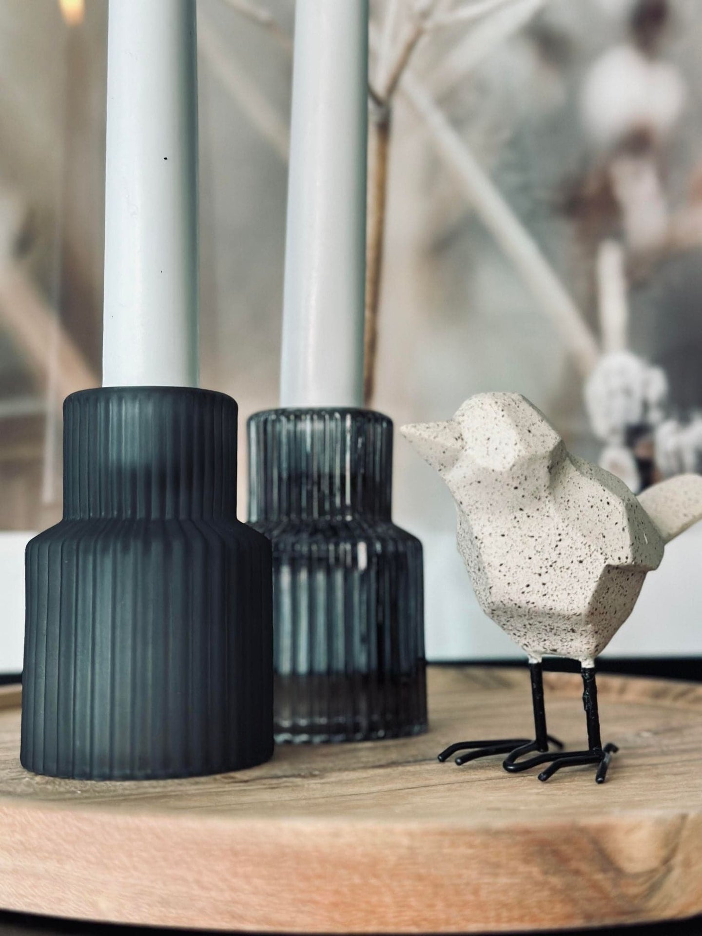 Lysestage vendbar glas - Black Mix - VIAMAJA.DK