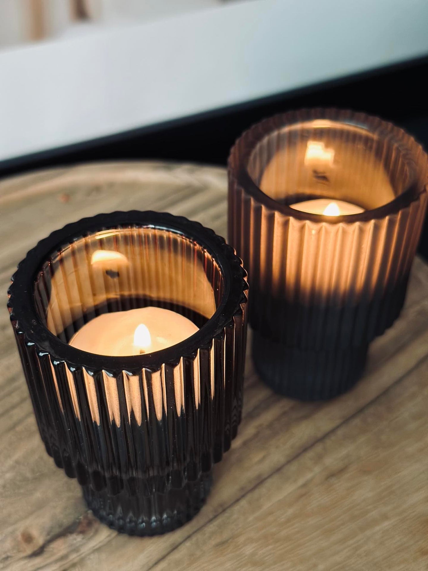 Lysestage vendbar glas - Black Mix - VIAMAJA.DK