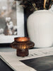 Vändbar ljusstake i glas - Brown