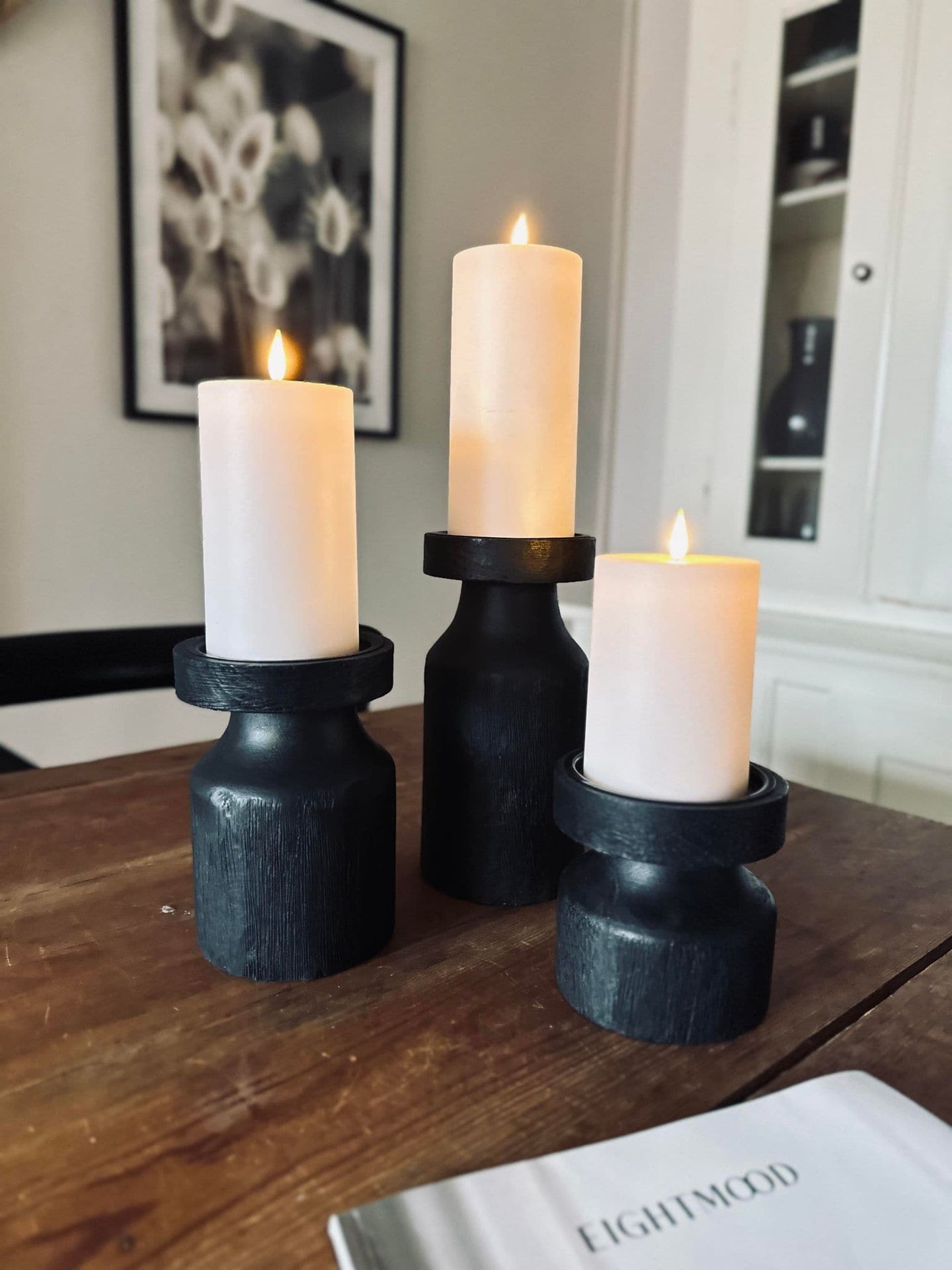 Lysestage wood til bloklys 10cm - VIAMAJA.DK