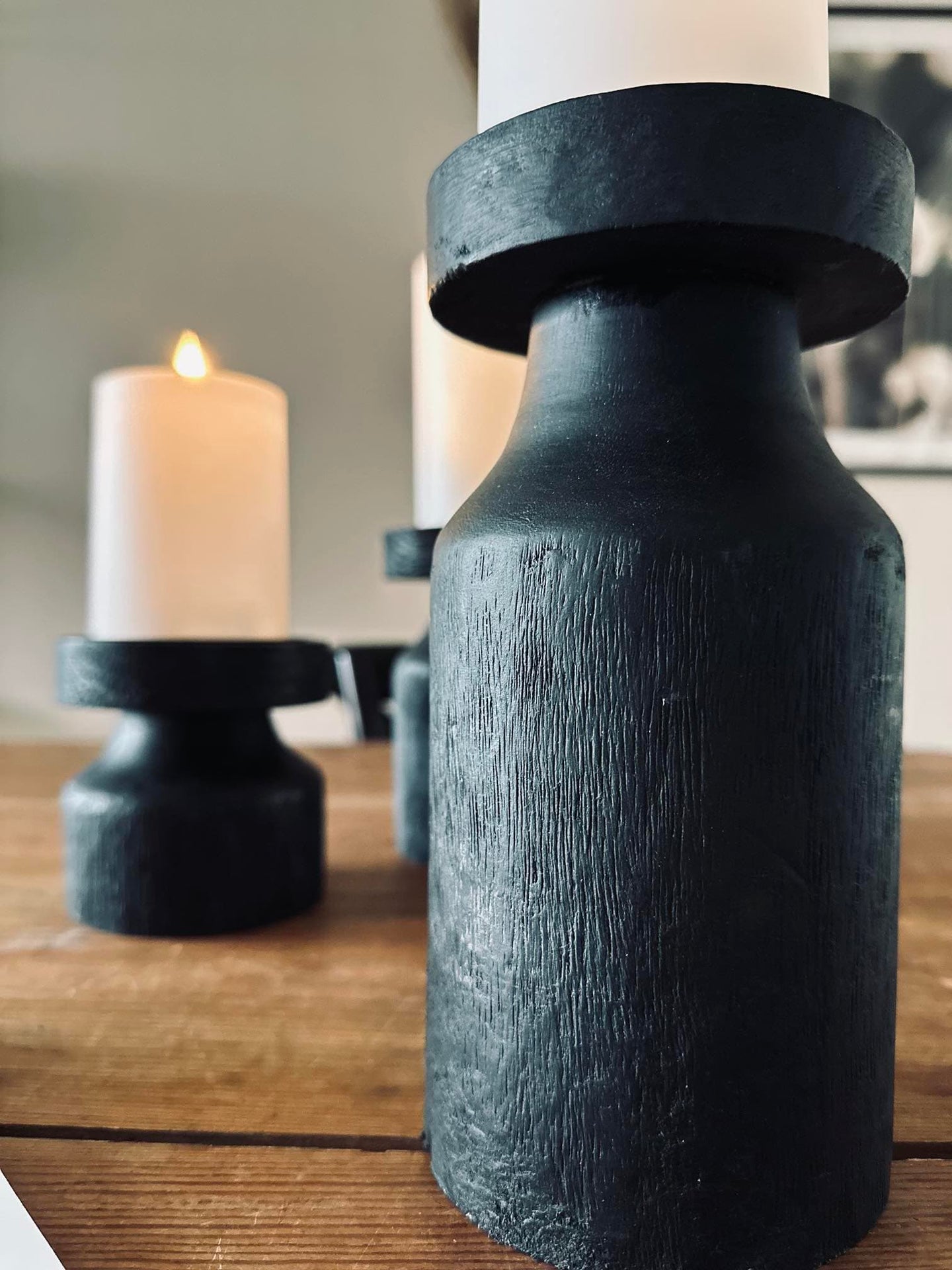 Lysestage wood til bloklys 20cm - VIAMAJA.DK