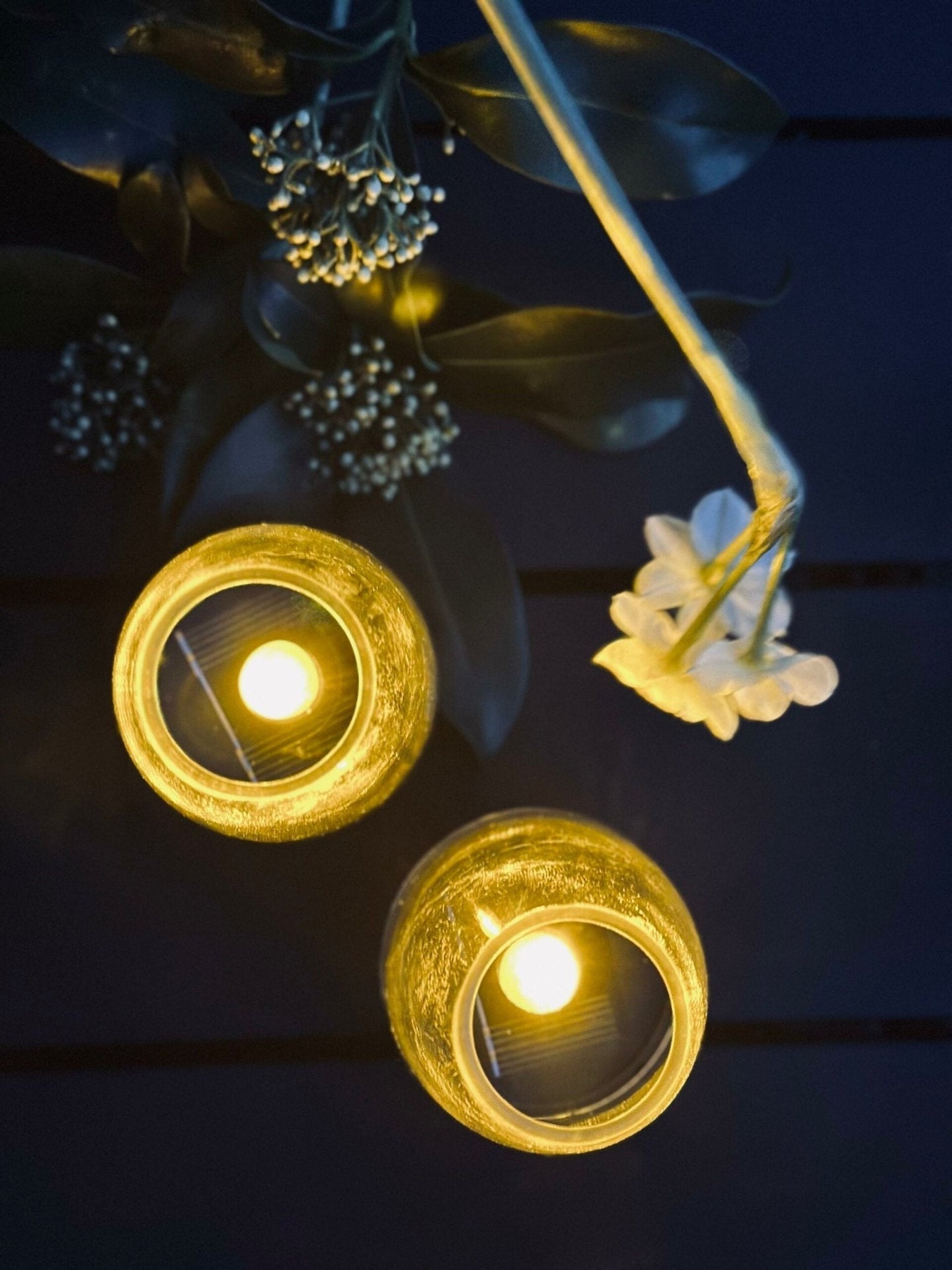 Lysestager med solar – Sæt med 2 stk - VIAMAJA.DK