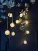 Ljusslinga deko med 10 LED-kulor - batteribox
