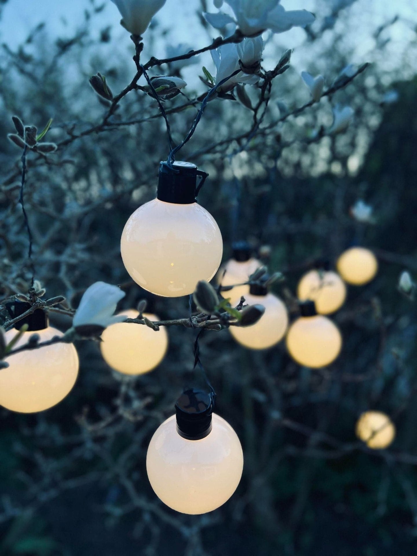 Lyskæde WHITE DOTS - Batteriboks med timer - VIAMAJA.DK