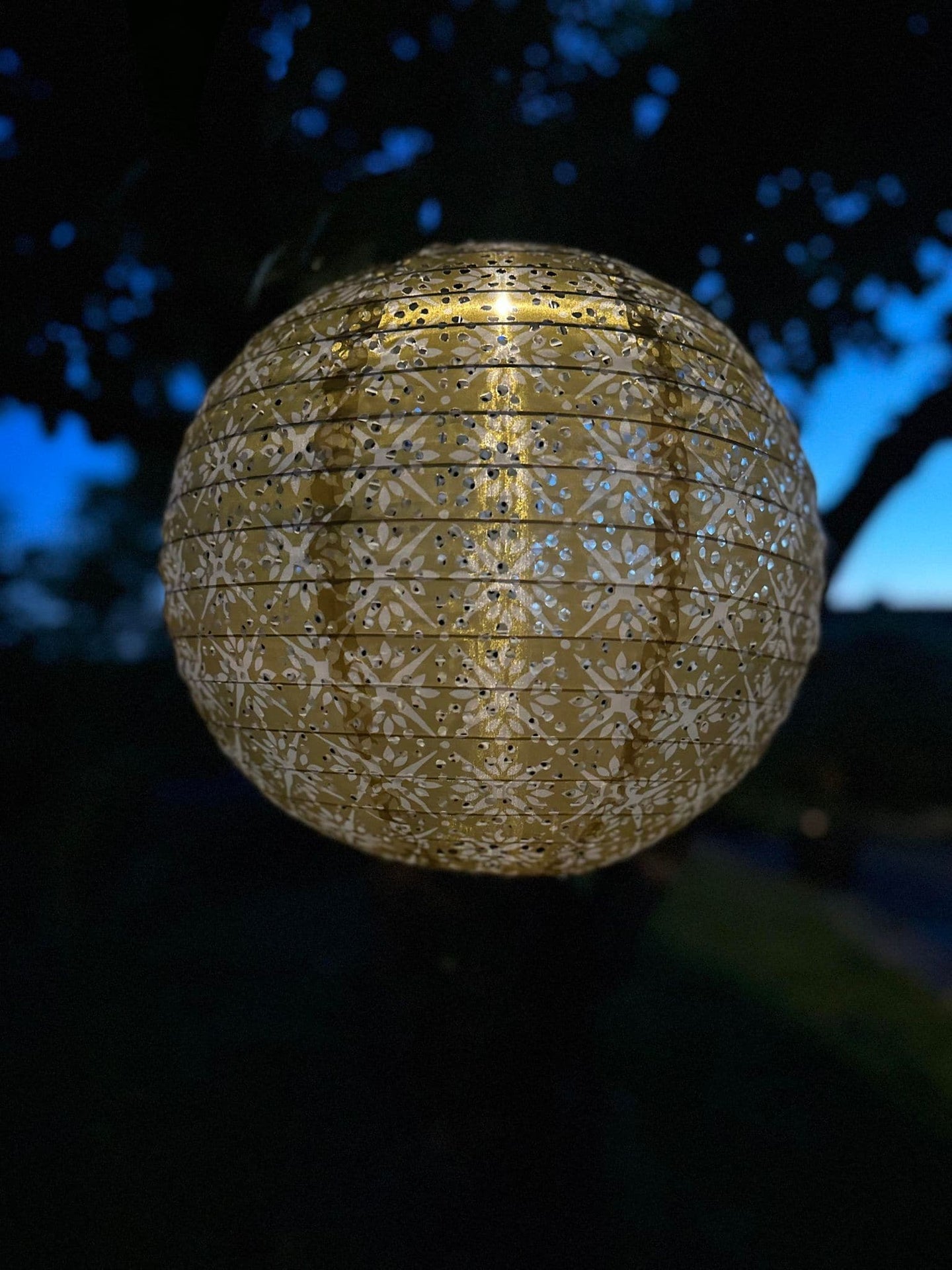 Lyskugle med solceller - SUMMER GOLD - VIAMAJA.DK