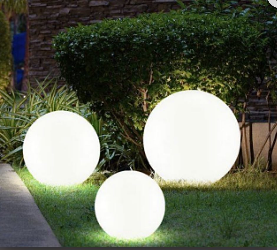 Lyskugler med solceller – Sæt med 3 stk - VIAMAJA.DK