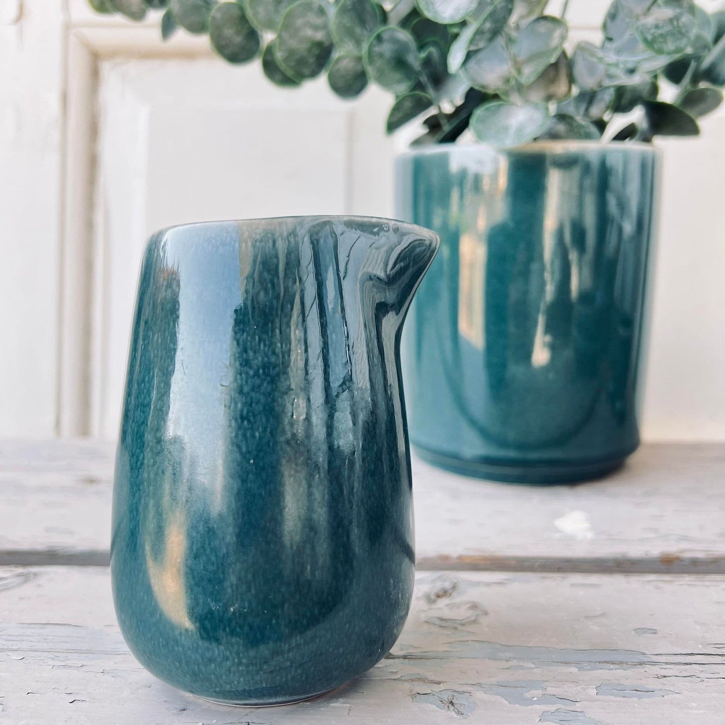 Mælkekande uden hank - Stentøj Havgrøn - VIAMAJA.DK