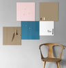 Magnetisk Glastavla – Beige 45×45