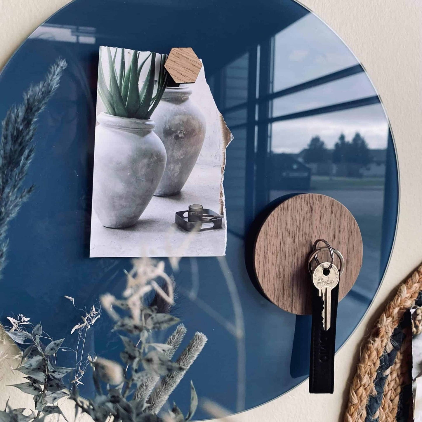 Magnetisk glastavle Blå – 35 cm - VIAMAJA.DK