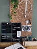 Magnetisk veckotavla 45x45 cm Svart glas