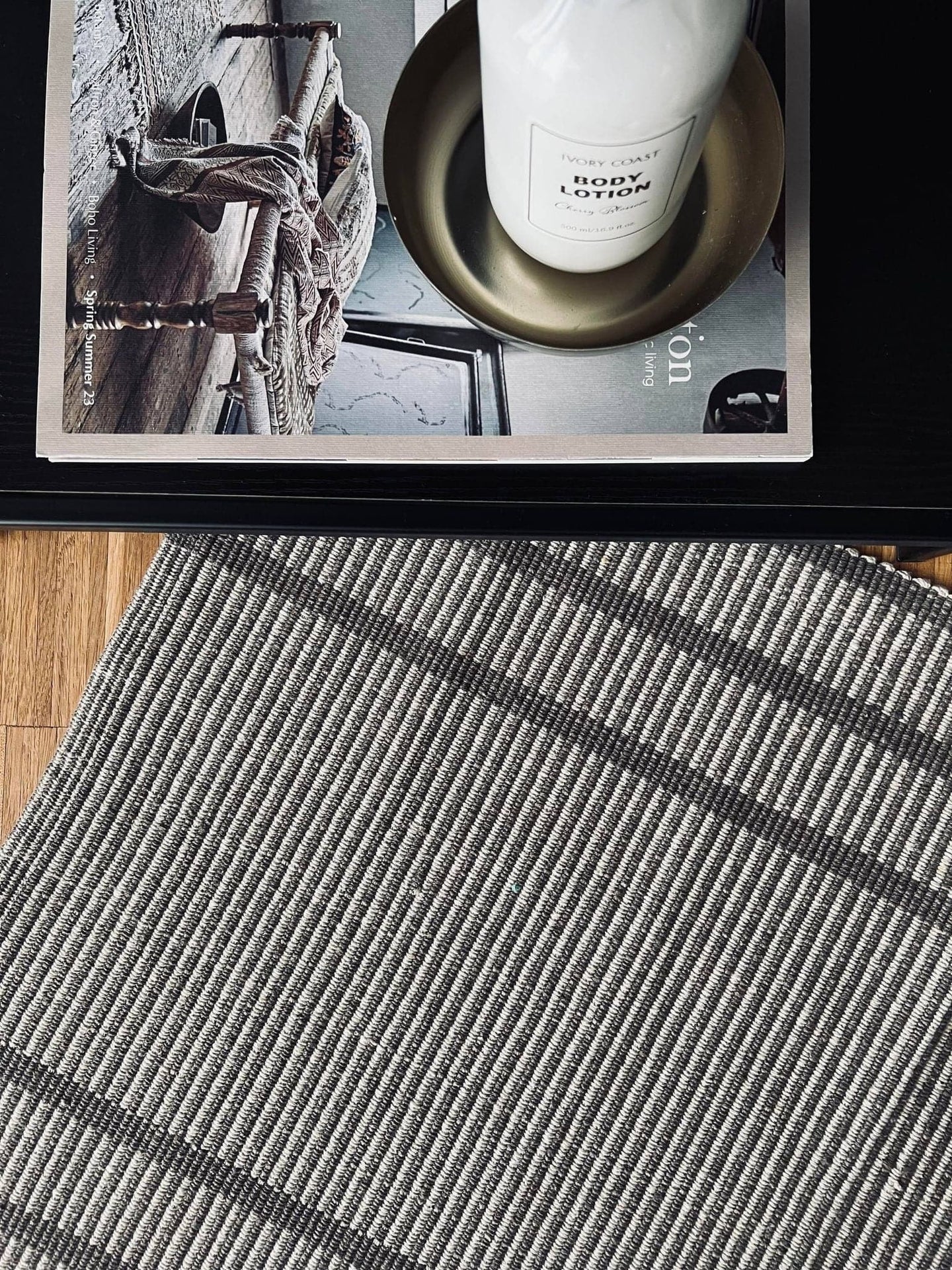 Måtte Recycling Beige strib - 50x80 - VIAMAJA.DK