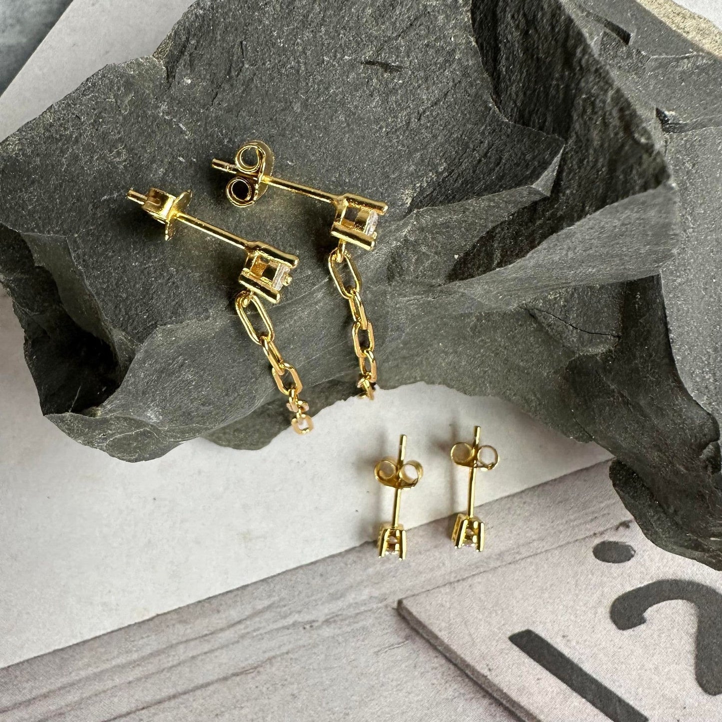 Mix box m. 4 øreringe - Jessica 18k forgyldt - VIAMAJA.DK