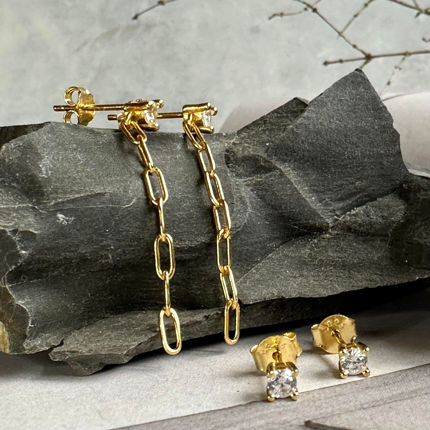 Mix box m. 4 øreringe - Jessica 18k forgyldt - VIAMAJA.DK