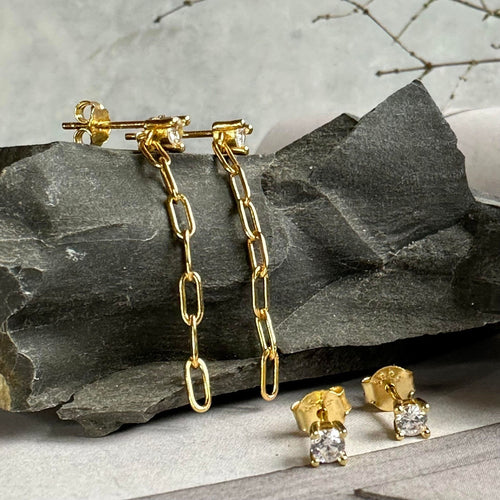 Mix box m. 4 øreringe - Jessica 18k forgyldt - VIAMAJA.DK