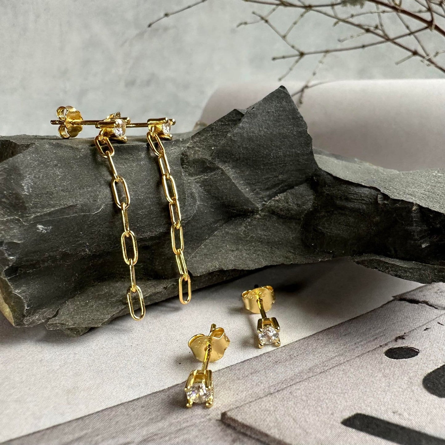 Mix box m. 4 øreringe - Jessica 18k forgyldt - VIAMAJA.DK