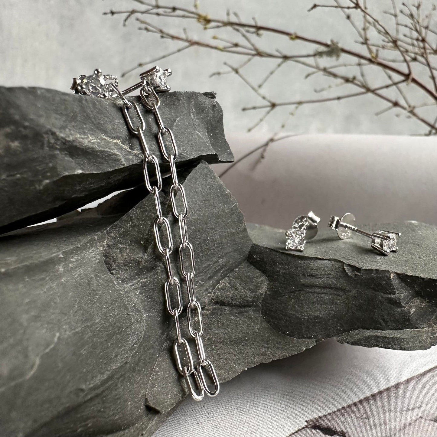 Mix box m. 4 øreringe - Jessica Sterling silver - VIAMAJA.DK