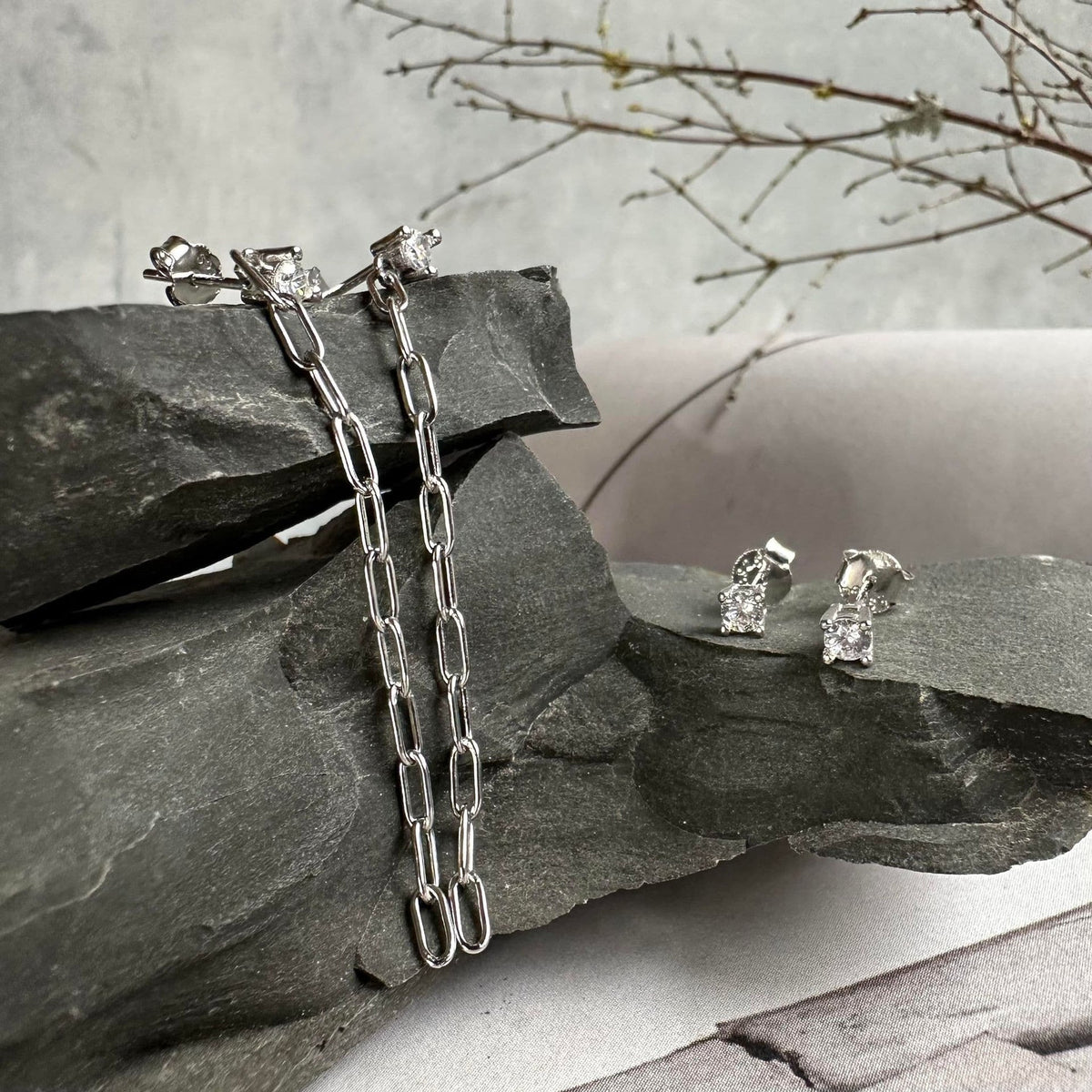 Mix box m. 4 øreringe - Jessica Sterling silver - VIAMAJA.DK