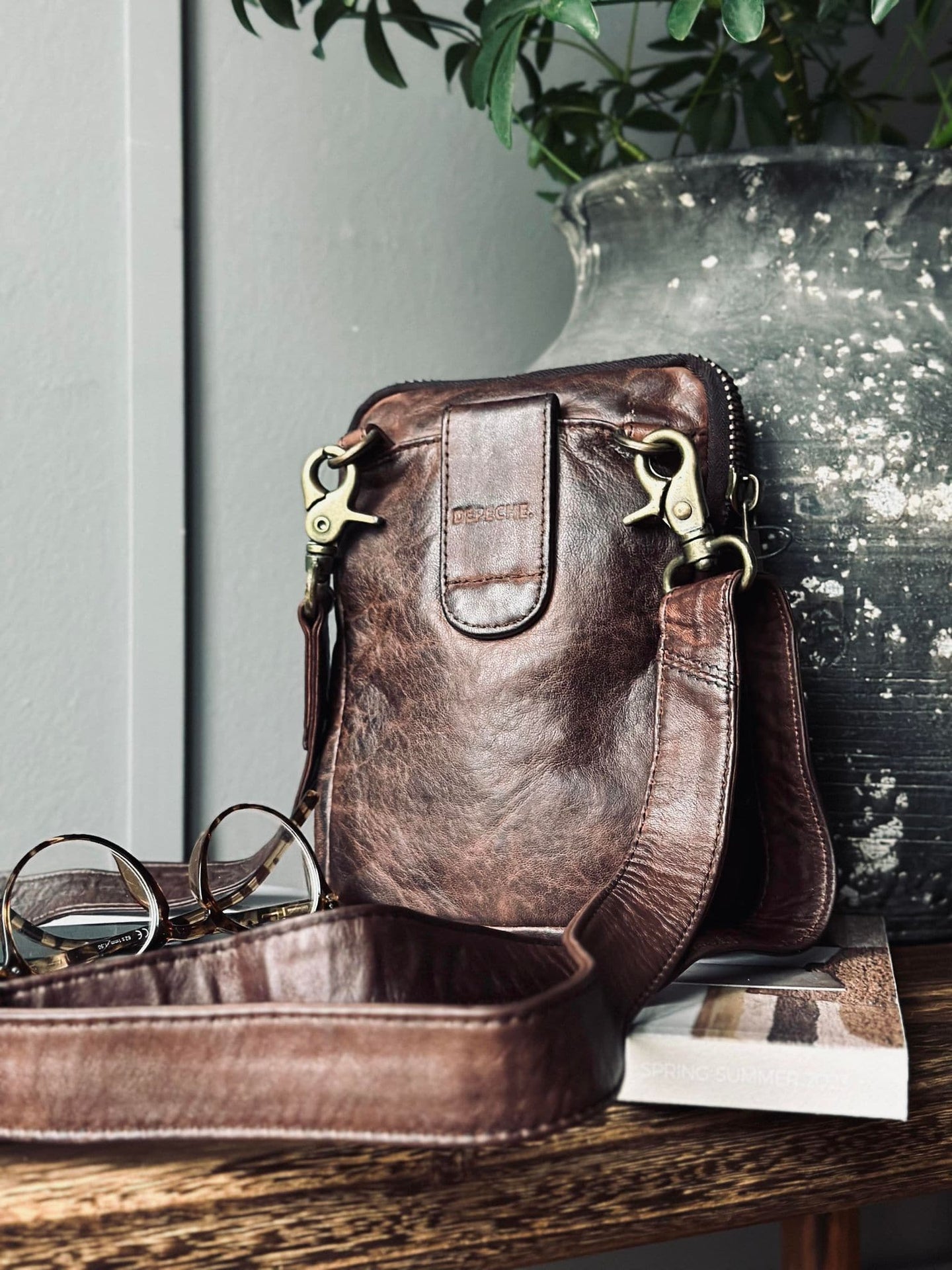 Mobiltaske ALINA - Winter brown - VIAMAJA.DK
